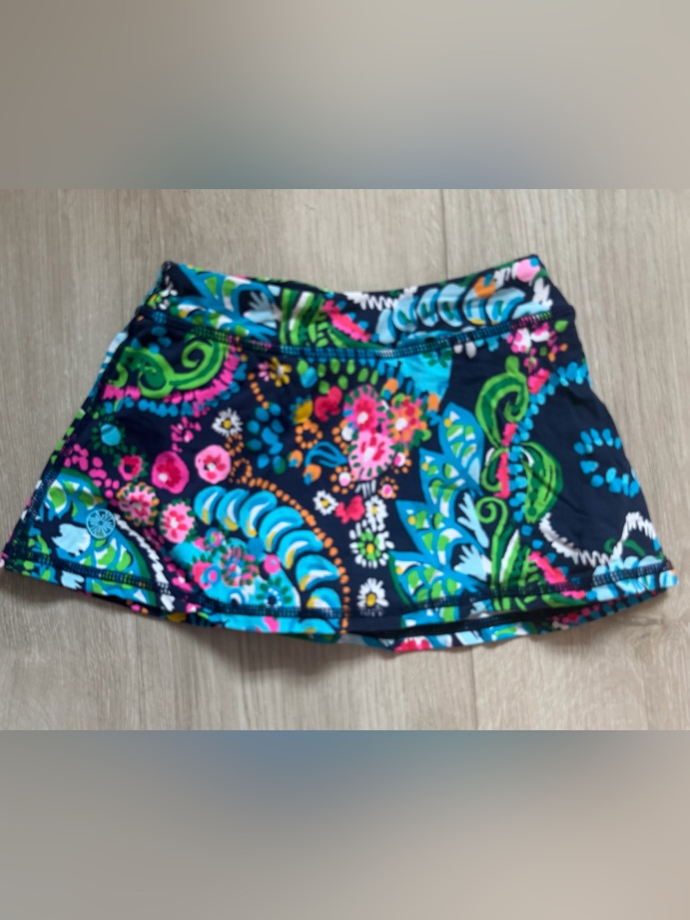 Lilly Pulitzer Girls Mini Luxletic Aila Skort in Take Me to the Sea